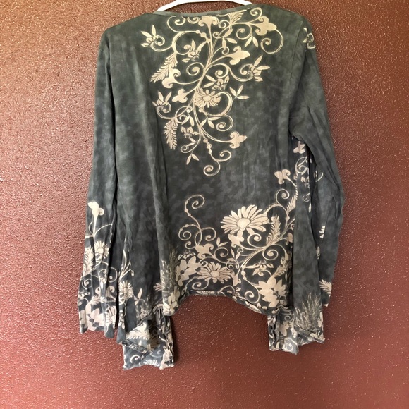 Grey floral cardigan - Picture 3 of 4
